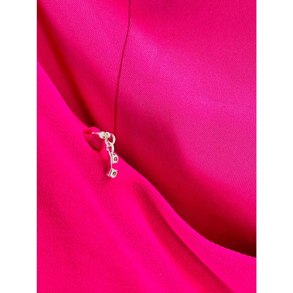 LULU'S M All About the Glitz Hot Pink One Shoulder Bodycon Dress NEW B128 *flaw - Picture 7 of 10